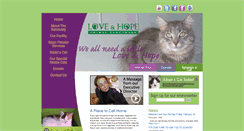 Desktop Screenshot of loveandhopeforanimals.org